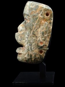 Ancient pre Columbian Mesoamerican Olmec Jade Mask - View 4
