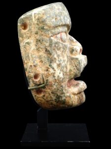 Ancient pre Columbian Mesoamerican Olmec Jade Mask - View 3