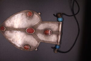 Shield of Stone: Silver & Carnelian Pendant - View 7