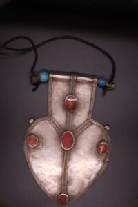 Shield of Stone: Silver & Carnelian Pendant - View 5
