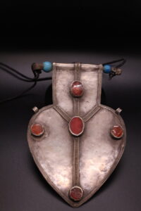 Shield of Stone: Silver & Carnelian Pendant - View 3