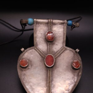 Shield of Stone: Silver & Carnelian Pendant