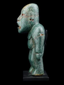 Ancient Pre Columbian Olmec Jade Stone Figurine - View 2