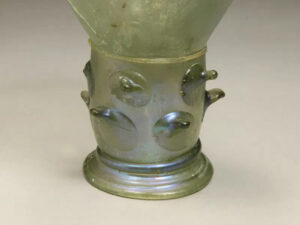 Ancient Roman Empire Glass Footed Cup - View 2